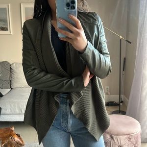 Blanknyc Olive Green Pleather Jacket XS